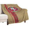 San Francisco 49ers Blanket FLeece Blanket Throw Blanket 5 san francisco 49ers blanket fleece blanket throw blanket v44