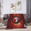 San Francisco 49ers Blanket Sherpa Blanket Throw Blanket 5 san francisco 49ers blanket sherpa blanket throw blanket v133