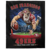 San Francisco 49ers Blanket Sherpa Blanket Throw Blanket 6 san francisco 49ers blanket sherpa blanket throw blanket v134