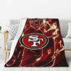 San Francisco 49ers Blanket Sherpa Blanket Throw Blanket 5 san francisco 49ers blanket sherpa blanket throw blanket v140