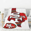 San Francisco 49ers Blanket Sherpa Blanket Throw Blanket 6 san francisco 49ers blanket sherpa blanket throw blanket v37