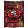 San Francisco 49ers Blanket Sherpa Blanket Throw Blanket 6 san francisco 49ers blanket sherpa blanket throw blanket v41