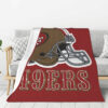 San Francisco 49ers Blanket Sherpa Blanket Throw Blanket 5 san francisco 49ers blanket sherpa blanket throw blanket v46