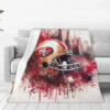 San Francisco 49ers Blanket Sherpa Blanket Throw Blanket 5 san francisco 49ers blanket sherpa blanket throw blanket v84
