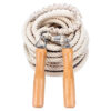 FK Sport Room 10 ft Cotton Group Jump Rope with Wooden Handles - 3m White Team Skipping Rope for Adults 2 FK Sport Room 10 ft Cotton Group Jump Rope with Wooden Handles - 3m White Team Skipping Rope for Adults